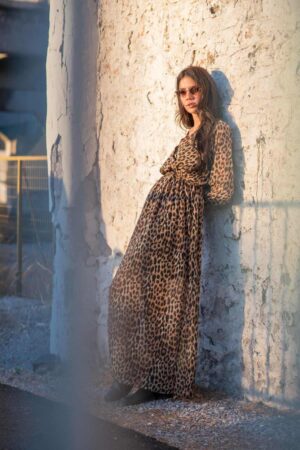 Alternative view of Φόρεμα “Wild Spirit” Leopard Maxi